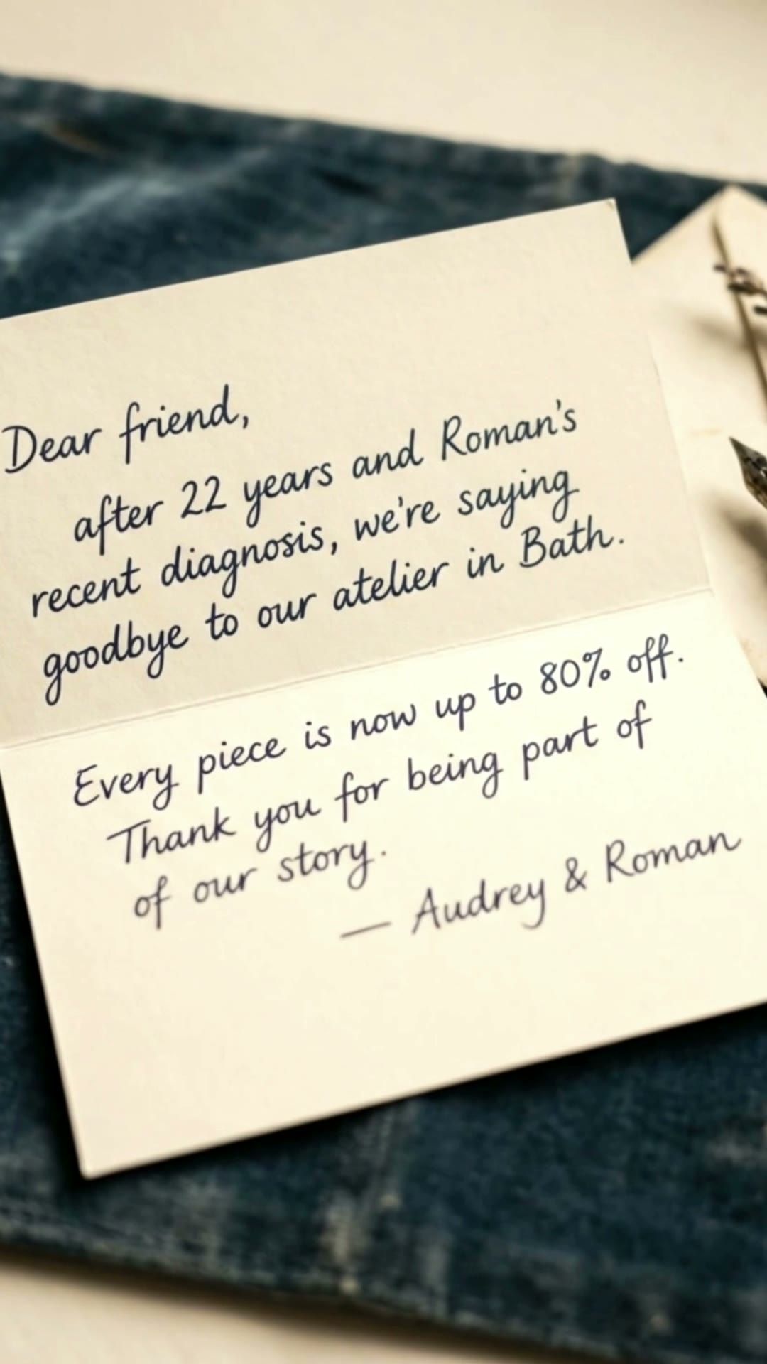 Handwritten envelope from Bath